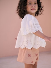 Neutral 100% Cotton Top and Shorts Set (3mths-7yrs) - Image 4 of 4