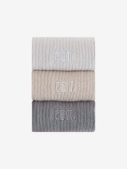 Grey/Brown EDIT Sports Socks 3 Pack - Image 1 of 7