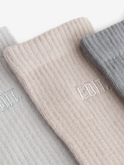 Grey/Brown EDIT Sports Socks 3 Pack - Image 5 of 7