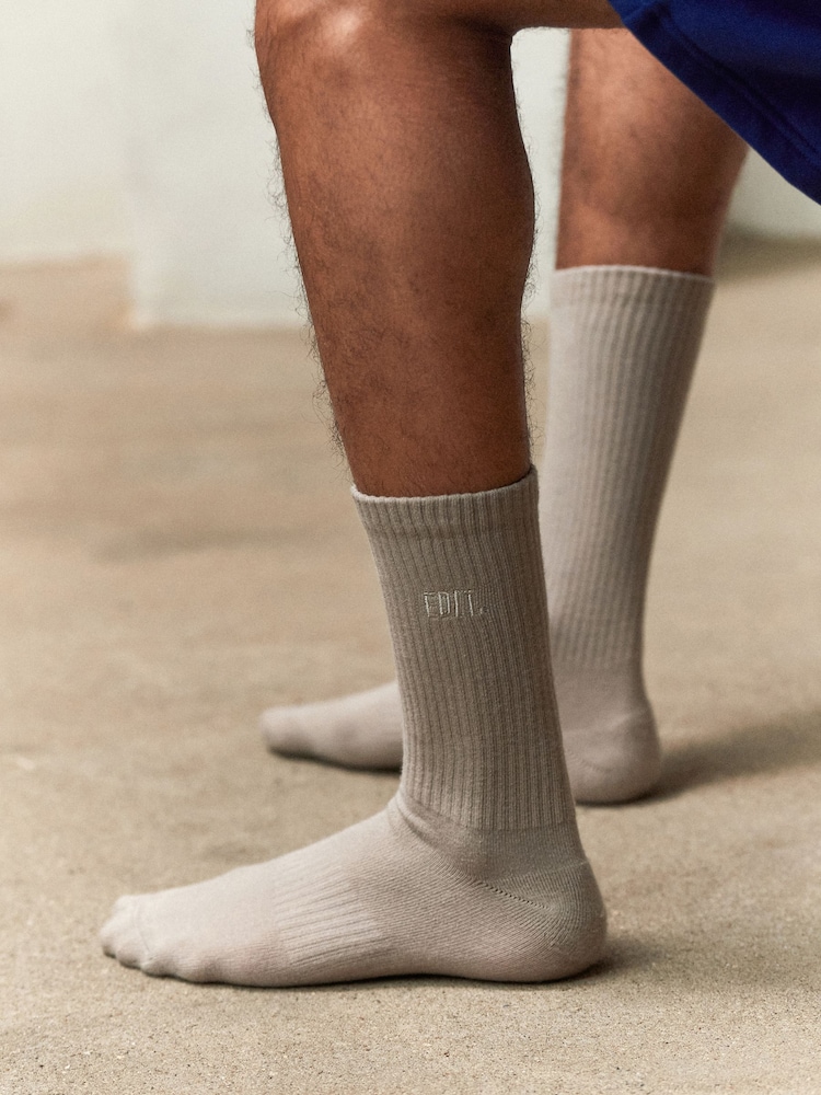 Grey/Brown EDIT Sports Socks 3 Pack - Image 7 of 7
