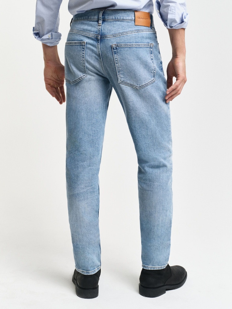 GANT LIght Wash Slim Fit 100% Cotton Jeans - Image 2 of 7