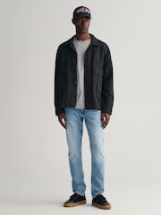 GANT LIght Wash Slim Fit 100% Cotton Jeans - Image 4 of 7