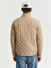 GANT Tan Brown 100% Cotton Quilted Windcheater Jacket - Image 2 of 5
