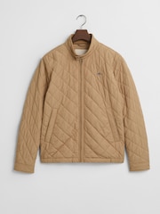 GANT Tan Brown 100% Cotton Quilted Windcheater Jacket - Image 4 of 5