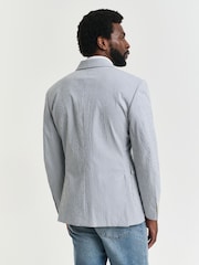 GANT Grey Slim Fit Seersucker 100% Cotton Suit Jacket - Image 2 of 5