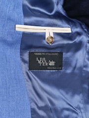 GANT Blue Slim Fit Linen Suit Jacket - Image 4 of 4