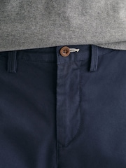 GANT Navy 100% Cotton Slim Twill Shorts - Image 5 of 8