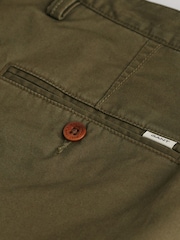 GANT Green 100% Cotton Slim Twill Shorts - Image 4 of 4