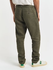 GANT Green 100% Cotton Relaxed Linen Trousers - Image 2 of 5