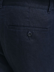 GANT Blue 100% Cotton Relaxed Linen Trousers - Image 5 of 5