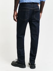 GANT Dark Blue Wash Slim Fit 100% Cotton Jeans - Image 2 of 8