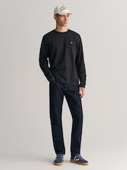 GANT Dark Blue Wash Slim Fit 100% Cotton Jeans - Image 3 of 8