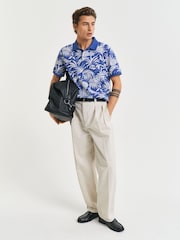 GANT Blue Stripe Polo Shirt - Image 3 of 5