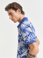 GANT Blue Stripe Polo Shirt - Image 4 of 5