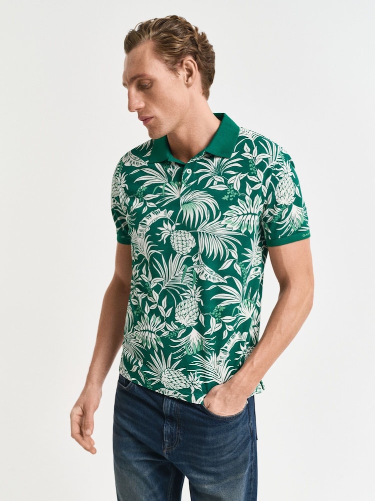 Grün - GANT – gestreiftes Polo-Shirt - Bild 1 von 5