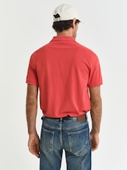 GANT Red Shield Logo Pique Polo Shirt - Image 2 of 5