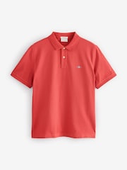 GANT Red Shield Logo Pique Polo Shirt - Image 5 of 5
