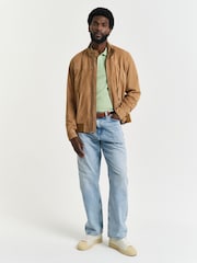 GANT Lime Green Shield Logo Pique Polo Shirt - Image 4 of 5