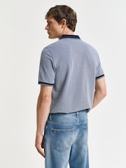 GANT Navy Short Sleeve Oxford Pique Polo Shirt - Image 2 of 4