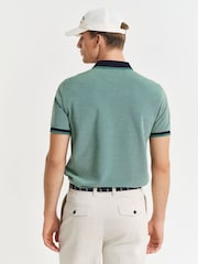 GANT Green Short Sleeve Oxford Pique Polo Shirt - Image 2 of 4