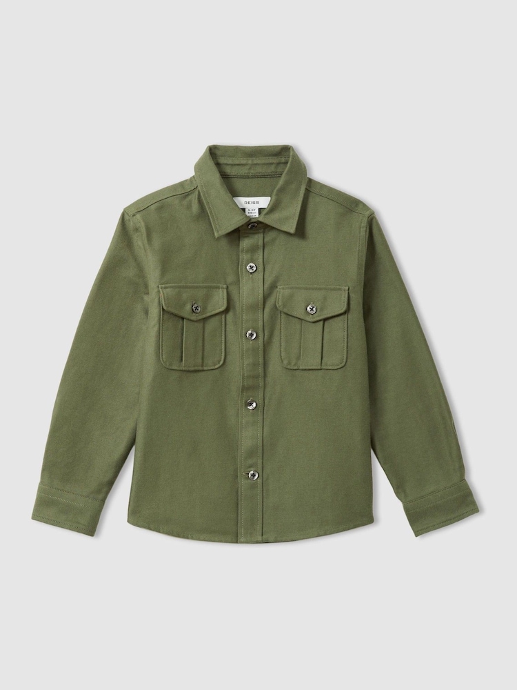 Reiss Green Thomas 9-13 yrs Brushed 100% Cotton Shirt - Image 2 of 4 Reiss Green Thomas 9-13 yrs Brushed 100% Cotton Shirt - Image 2 of 4