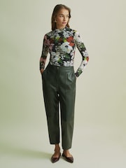 Florere Tapered Leather Trousers - Image 1 of 6