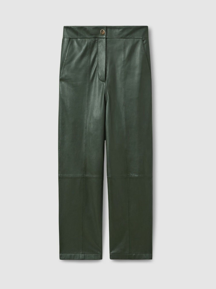 Florere Tapered Leather Trousers - Image 2 of 6