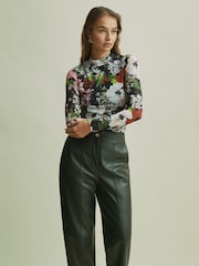 Florere Tapered Leather Trousers - Image 5 of 6