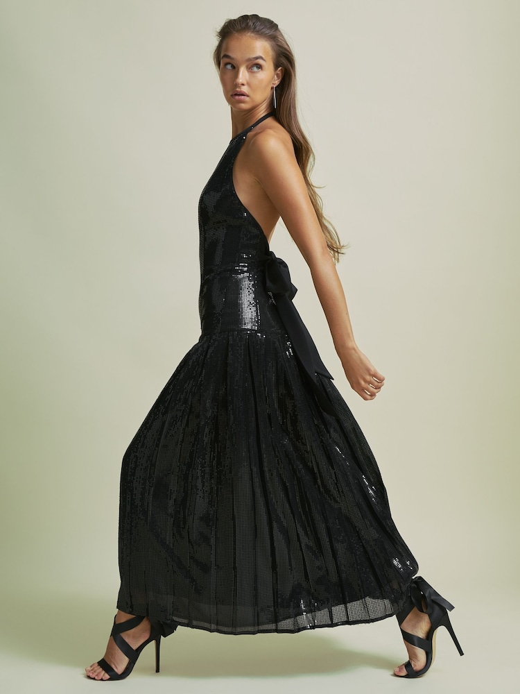 Sequin Halter Neck Dress - Image 1 of 7