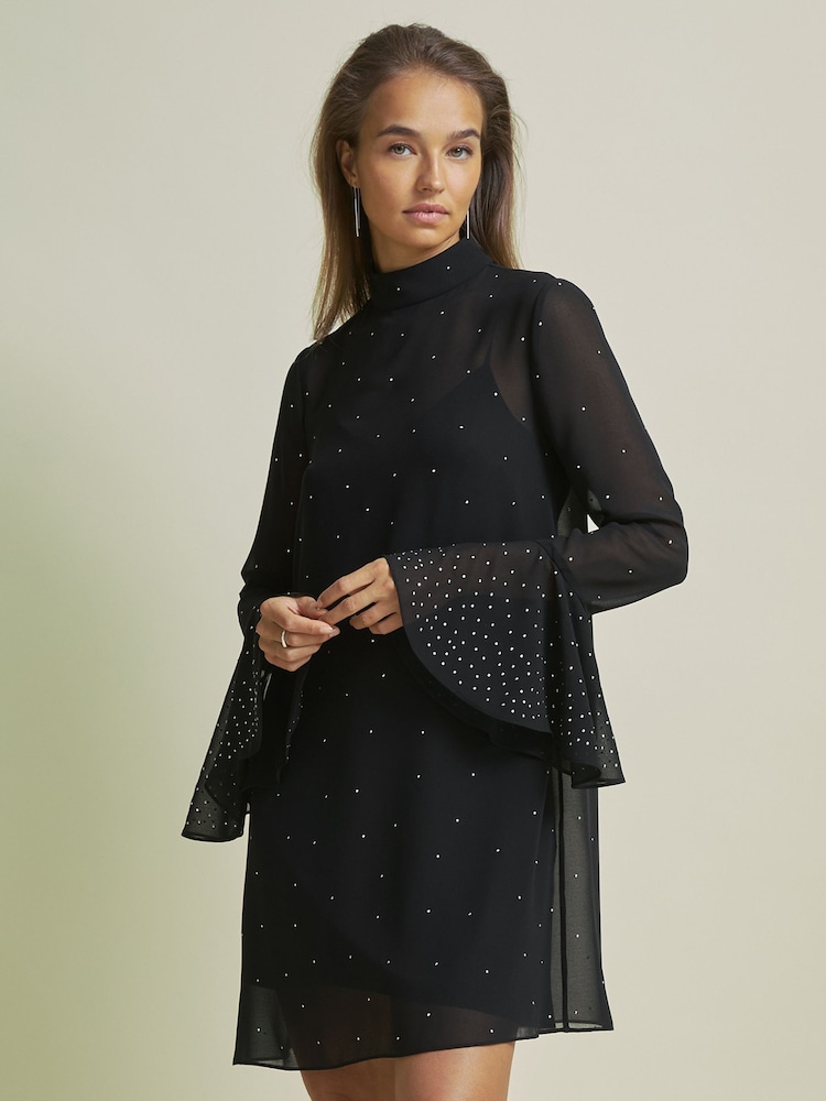 Florere Rib Knit Metallic Thread Midi Dress - Image 3 of 7