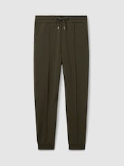 Reiss Forest Green Premier Interlock-Jersey Drawstring Joggers - Image 2 of 6