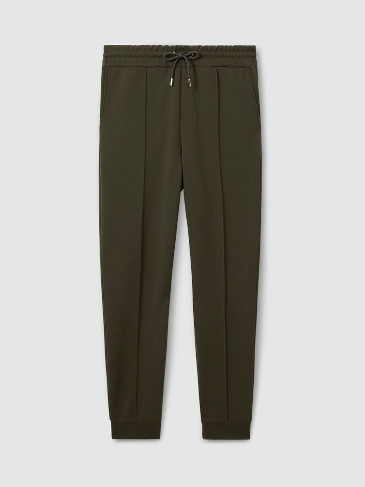 Reiss Forest Green Premier Interlock-Jersey Drawstring Joggers - Image 2 of 6