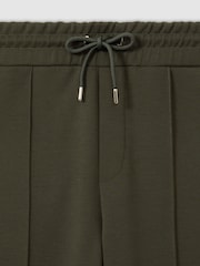 Reiss Forest Green Premier Interlock-Jersey Drawstring Joggers - Image 6 of 6