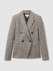 Reiss Grey Belle Wool and Cotton-Blend Tweed Suit Jacket - Image 2 of 7