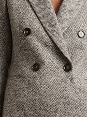 Reiss Grey Belle Wool and Cotton-Blend Tweed Suit Jacket - Image 5 of 7