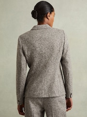 Reiss Grey Belle Wool and Cotton-Blend Tweed Suit Jacket - Image 6 of 7