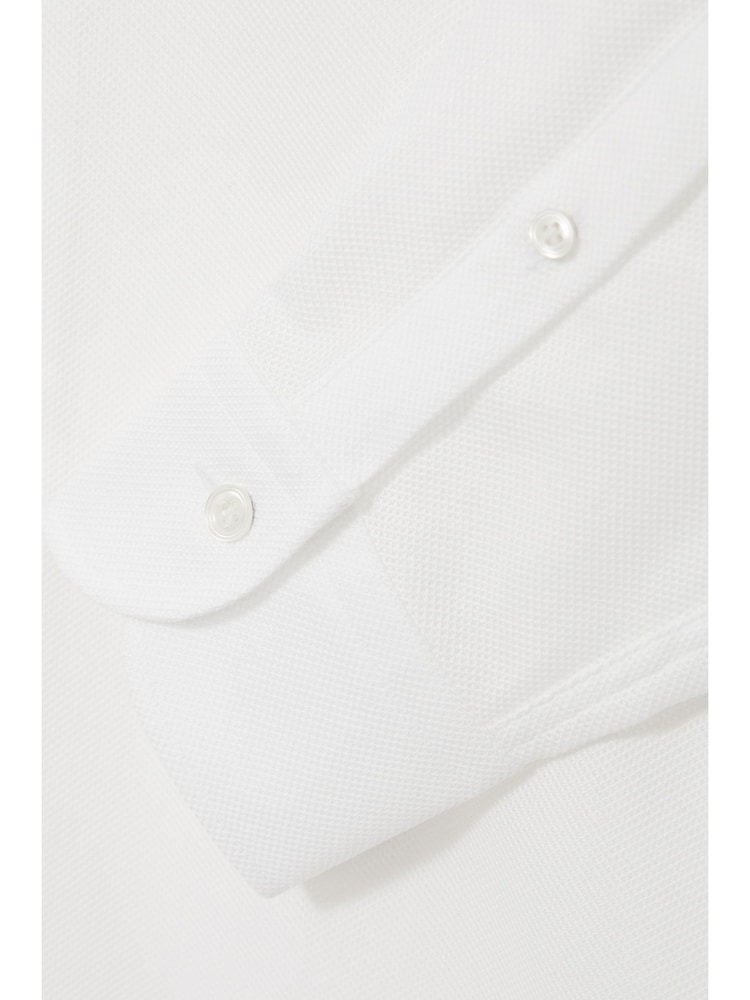 Reiss White Wallington Atelier Cotton-Piqué Long-Sleeve Shirt - Image 6 of 6
