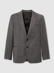 Blazer de costume Reiss Degree coupe ajustée en mélange de laine - Image 3 of 8