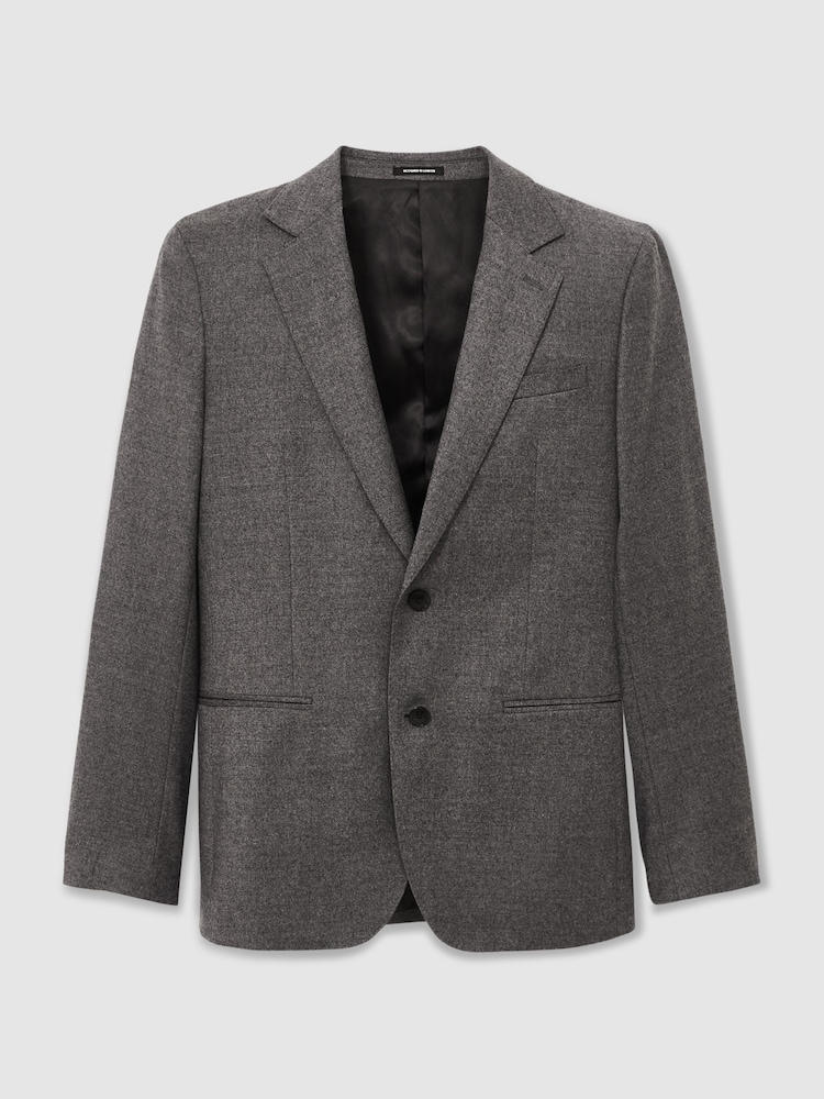 Blazer de costume Reiss Degree coupe ajustée en mélange de laine - Image 3 of 8