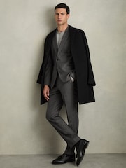 Blazer de costume Reiss Degree coupe ajustée en mélange de laine - Image 4 of 8