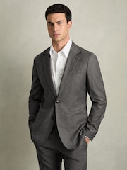 Blazer de costume Reiss Degree coupe ajustée en mélange de laine - Image 8 of 8