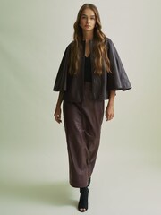 Florere Leather Pencil Midi Skirt - Image 6 of 7
