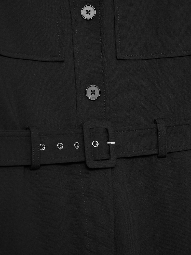 Reiss Black Casiya Structured Suit Midi Dress - Image 8 of 8 Reiss Black Casiya Structured Suit Midi Dress - Image 8 of 8