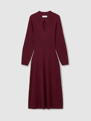 Florere Ribbed Blouson Sleeve Midi Dress - Image 2 of 6