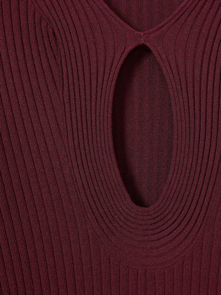 Florere Ribbed Blouson Sleeve Midi Dress - Image 6 of 6