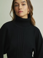 Florere Wool Blend Roll Neck Midi Dress - Image 3 of 7