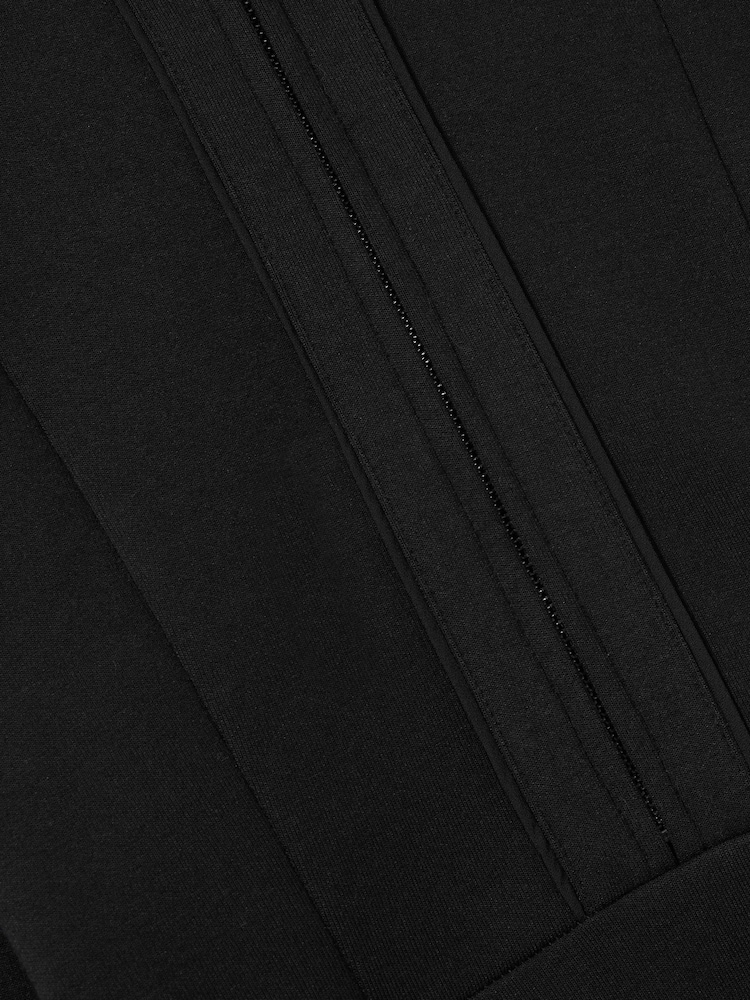 Reiss Black Krysta ZIp-Neck Interlock-Jersey Dress - Image 6 of 6