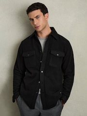 Sobrecamisa con dos bolsillos de lana Demari de Reiss - Imagen 1 de 6