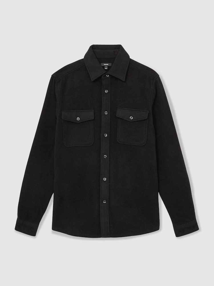Sobrecamisa con dos bolsillos de lana Demari de Reiss - Imagen 2 de 6