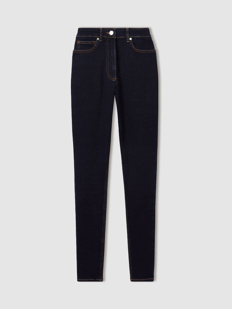 Reiss Dark Blue Hattie Petite Skinny Jeans - Image 2 of 8